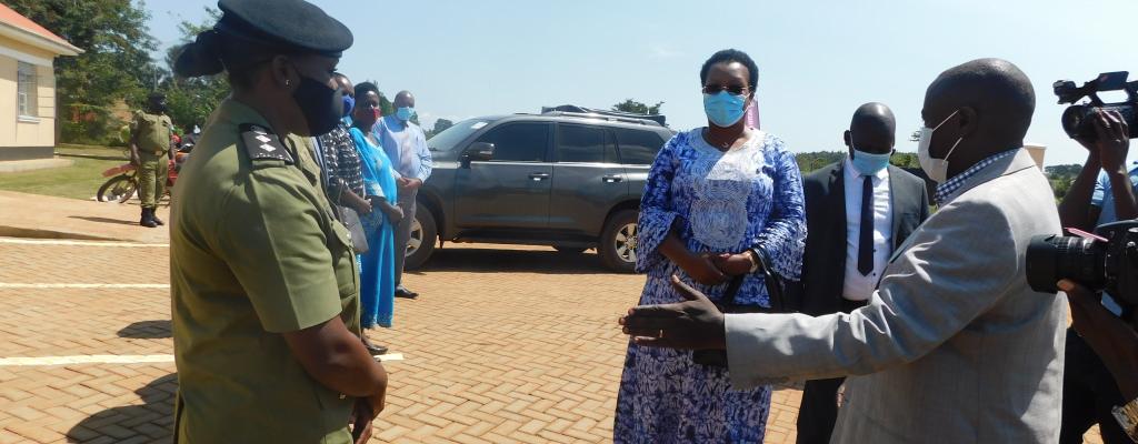 MINISTER OF STATE FOR YOUTH AND CHILDREN  AFFAIRS HON NYIRABASHITSI SARAH MATEKE AT THE COMMISSIONING OF PROTECTION CENTER
